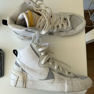 × sacai Blazer Mid "Triple White" sneakers